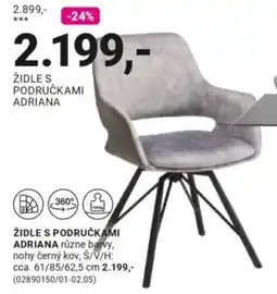 Möbelix Adriana židle s područkami nabídka