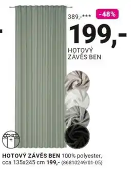 Möbelix Hotový závěs ben nabídka