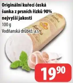 Partner Maloobchodní síť Originalní kuřecí česká šunka z prsních řízků 90% nejvyšší jakosti nabídka