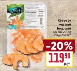 Billa Tinu's krevety vařené loupané nabídka