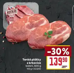 Billa Vocilka tenké plátky z krkovice nabídka