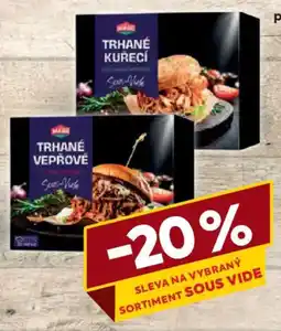 Billa Máši trhané kuřecí sous-vide nabídka
