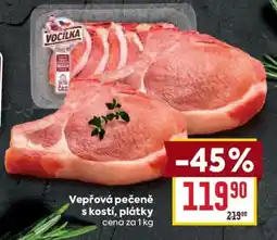 Billa Vocílka vepřová pečeně s kostí, plátky nabídka