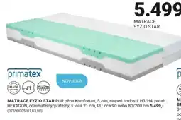 Möbelix primatex matrace fyziostar nabídka