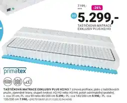 Möbelix primatex taštičková matrace exklusiv plus h2/h3 nabídka