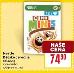 Billa Nestlé Dětské cereálie nabídka