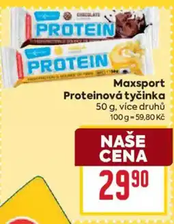 Billa Maxsport proteinová tyčinka nabídka