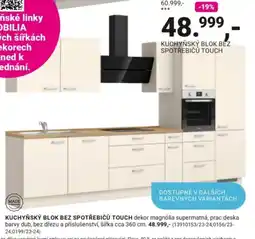 Möbelix Kuchyňský blok bez spotřebičů touch nabídka