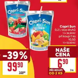 Billa Capri-Sun multi vitamín nabídka