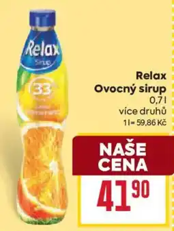 Billa Relax ovocný sirup nabídka
