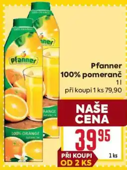 Billa Pfanner 100% pomeranč nabídka