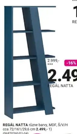 Möbelix Regál Natta nabídka