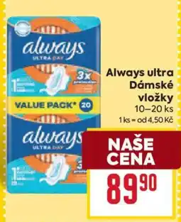 Billa Always ultra Dámské vložky nabídka
