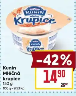 Billa Kunín Mléčná krupice nabídka