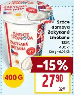 Billa Srdce domova zakysaná smetana nabídka
