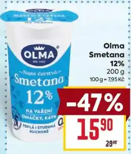 Billa Olma Smetana 12% nabídka