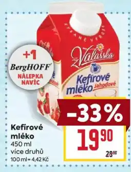 Billa Valašská kefírové mléko jahodové nabídka
