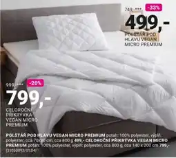 Möbelix Vegan Micro Premium polštář pod hlavu nabídka