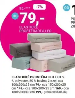 Möbelix Leo elastické prostěradlo nabídka