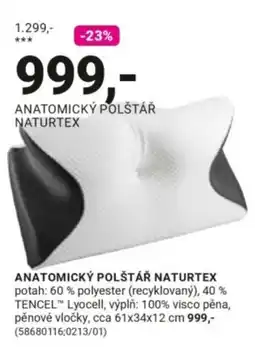 Möbelix Naturtex anatomický polštář nabídka