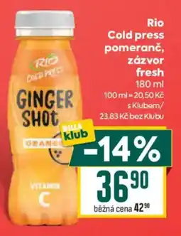 Billa Rio ginger shot orange nabídka