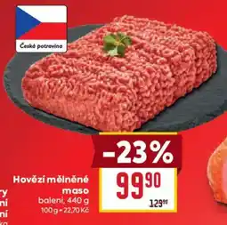 Billa Česká potravina Hovězí mělněné maso nabídka