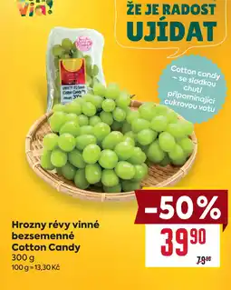 Billa Via Hrozny révy vinné bezsemenné Cotton Candy nabídka