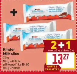 Billa Kinder milk slice nabídka