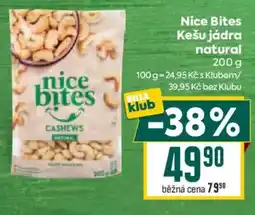 Billa Nice Bites Kešu jádra natural nabídka