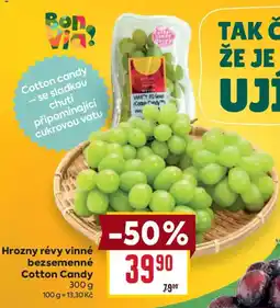 Billa Bon Via! Hrozny révy vinné bezsemenné Cotton Candy nabídka