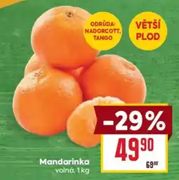 Billa Mandarinka nabídka