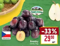 Billa Česká farma švestky volné nabídka