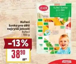 Billa Le&co kuřecí šunka pro děti nabídka