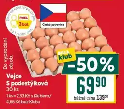 Billa Česká potravina vejce s podestýlková nabídka