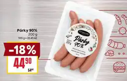 Billa Steinhaus Párky 90% nabídka