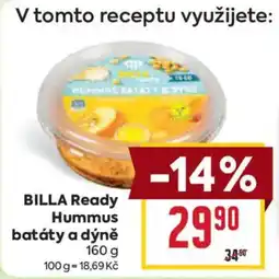 Billa Billa ready hummus batáty a dýně nabídka