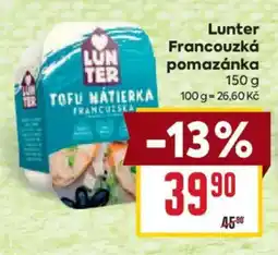 Billa Lunter tofu nátierka francouzská nabídka