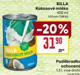 Billa BillA kokosové mléko nabídka