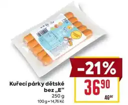 Billa Z&W kuřecí párky dětské bez „E“ nabídka