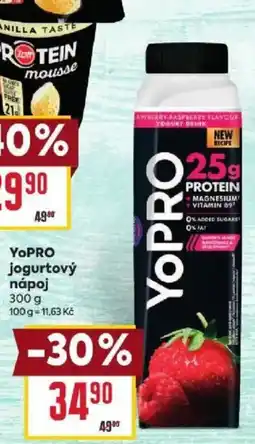 Billa Yopro jogurtový nápoj nabídka