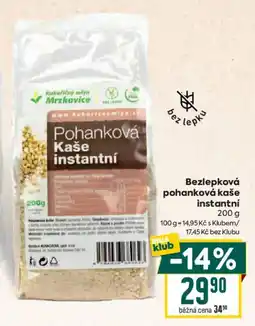 Billa Mrzkovice pohanková kaše instantní nabídka