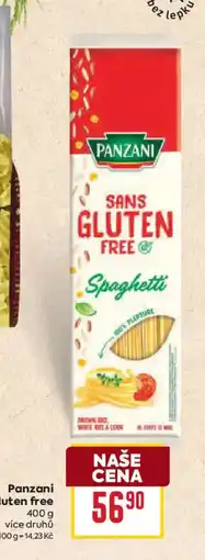 Billa Panzani gluten free spaghetti nabídka