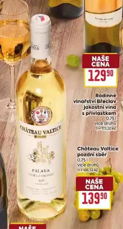 Billa Château Valtice pozdní sběr nabídka