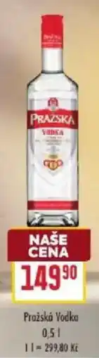 Billa Pražská Vodka nabídka