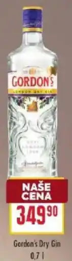 Billa Gordon's Dry Gin nabídka