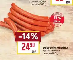 Billa Debrecínské párky nabídka