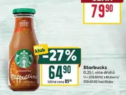 Billa Starbucks frappuccino nabídka