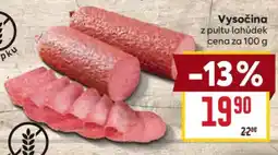 Billa Vysočina z pultu lahůdek nabídka