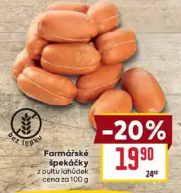 Billa Farmářské špekáčky nabídka