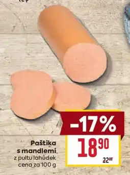 Billa Paštika s mandlemi nabídka